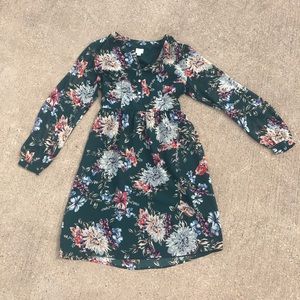 Long-sleeve Green Floral A New Day Dress XS
